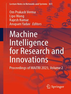 cover image of Machine Intelligence for Research and Innovations